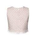 Nicolas Top Red Dot Linen