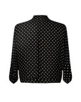 Kimono Blouse in Black mini Dot