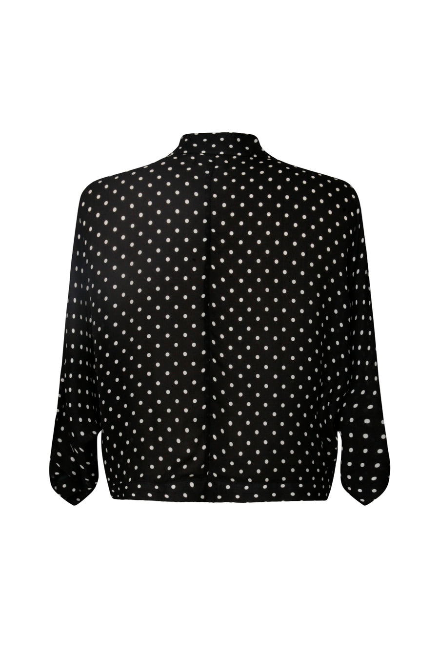 Kimono Blouse in Black mini Dot