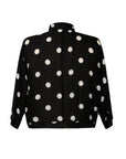 Kimono Sleeve Shirt Black Polka Dot