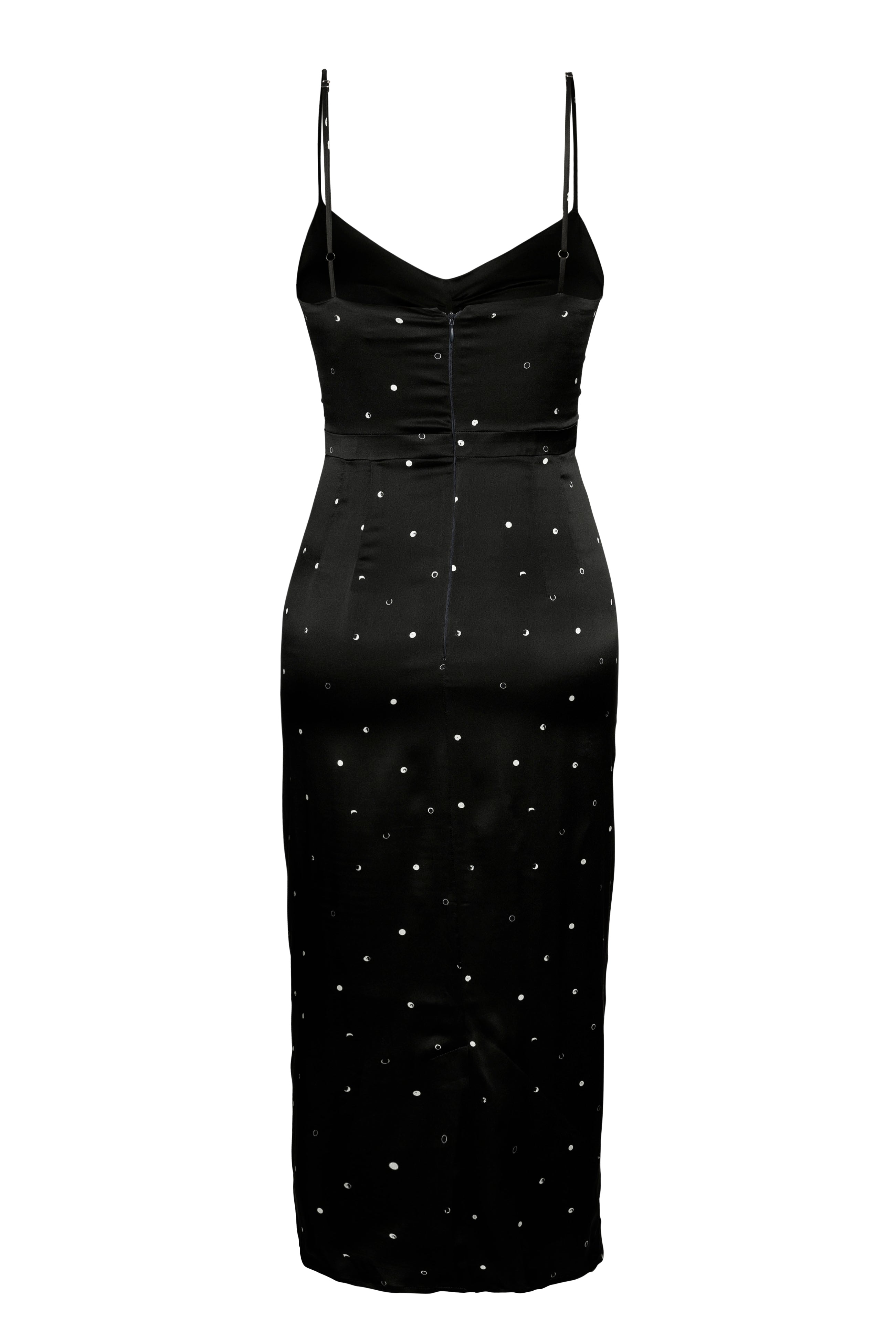 Laura Dress Black Dot Stretch Silk