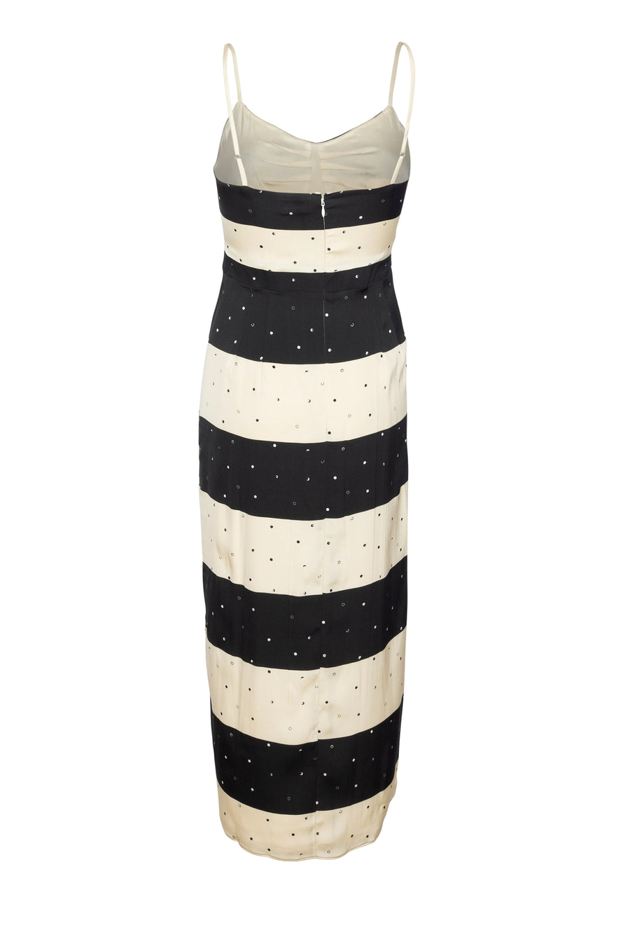 Laura Slip Dress Bold Stripe Silk