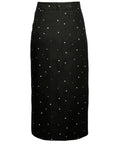 Nicolas Skirt Black White Dot Linen