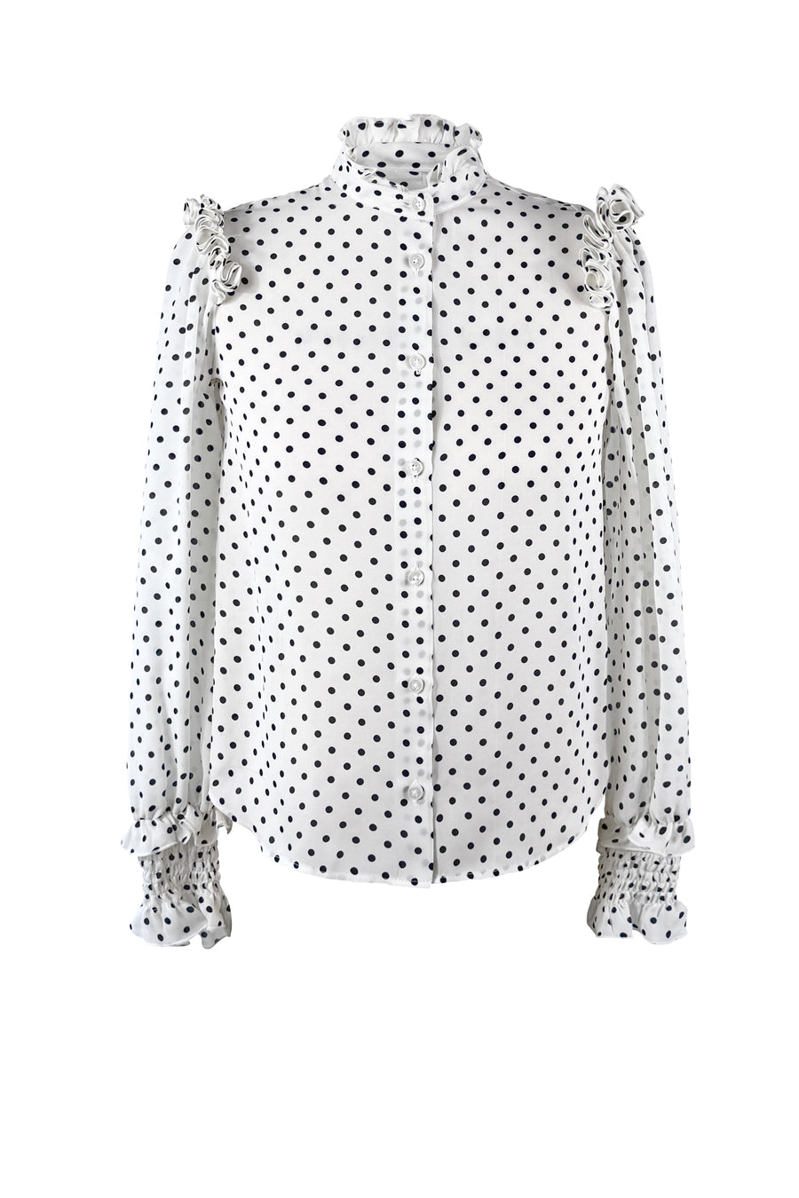 Cosette Blouse White Polka Dot