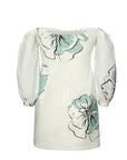 Clementine Dress Poppies Mint