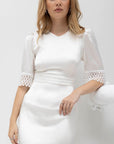 Camille Dress in White Silk