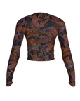 Second Skin Bamboo Printed Top Dark Paisley