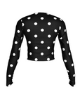 Second Skin Bamboo Printed Top Black Polka Dot