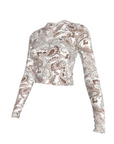 Second Skin Bamboo Printed Top White Paisley