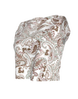 Nicolas Top  White Paisley Linen